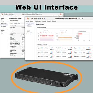 Codificador de vídeo TBS 4K @ 30fps 3840x2160P HDMI a IP Streamer que convierte 12 entradas H.265 H.264 HDMI Codificador de vídeo Modulador - Product Image 5