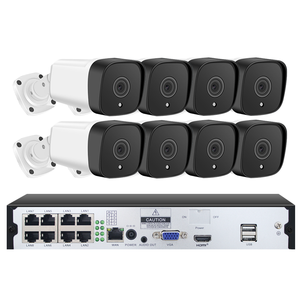 Paquete de monitoreo POE Cámara de monitoreo de red Cable de red POE NVR 3 millones HD H.265 BOX Camera, Bullet Camera DVR 6,5 4CH - Product Image 4