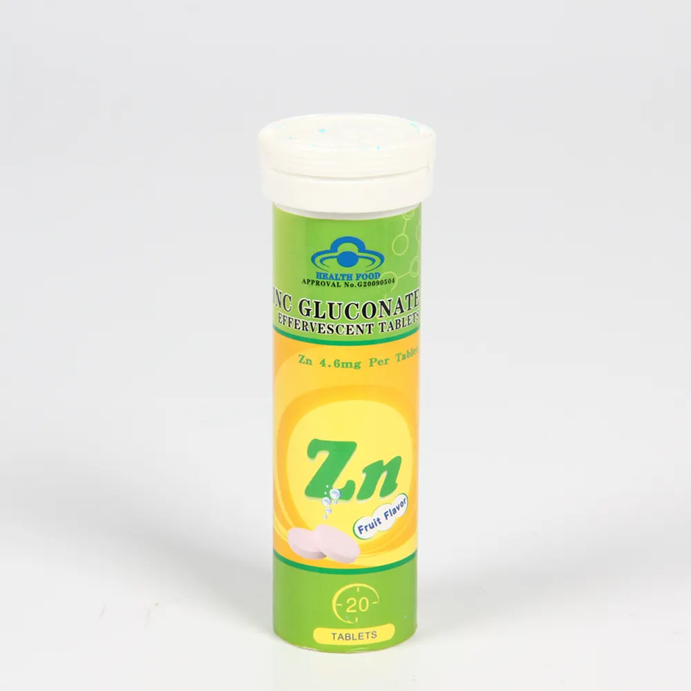 Private label powder drink zinc gluconate effervescent tablet fizzy tablets