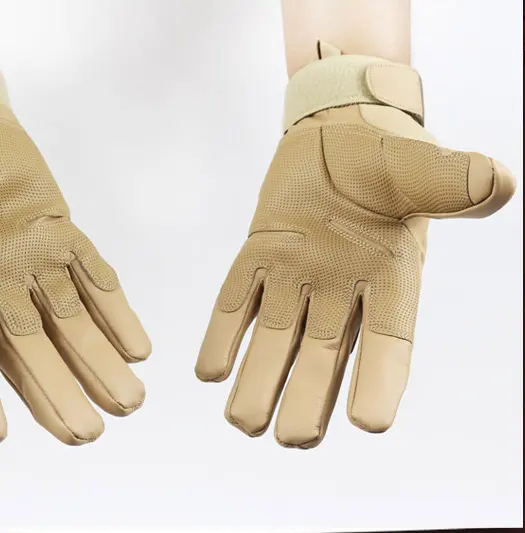 Guantes deportivos tácticos de goma para exteriores, nudillos duros de dedo completo, cuerda de rappel resistente, equipo de escalada