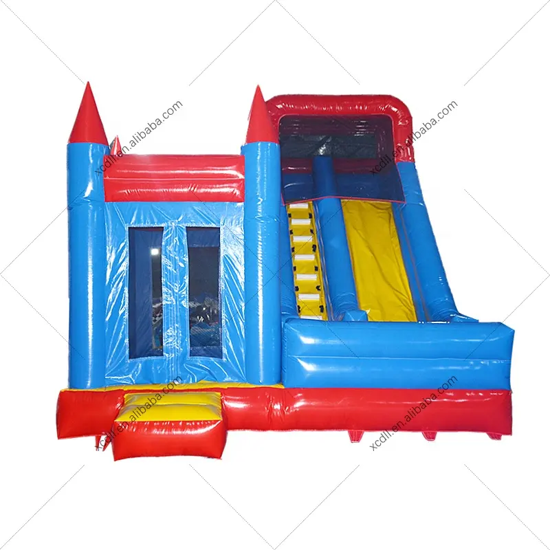 Springkasteel Opblaasbare Bounce Combo Springkussen Buitenkasteel/Glijbaan Combo Springen Te Koop