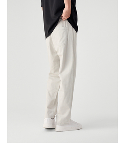 <span class=keywords><strong>Retro</strong></span> Vibe Mix Hiện Đại Twist loe Scimitar Quần Của Nam Giới Giản Dị Dây Kéo Quần Với Cong Chi Tiết 100% Cotton - Product Image 2