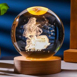 Zodyak şövalyeleri karanlık 3d kristal top iç lazer lazer kazınmış 3d lazer oyma kristal top işık kazınmış küre