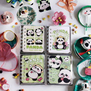 Giá trị thẩm mỹ cao A7 xoắn ốc máy tính xách tay dễ thương phim hoạt hình gấu trúc mini MEMO cuốn sách Quà Tặng 80 tờ học sinh tiểu học xách tay - Product Image 3