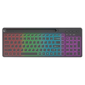 Tamaño completo 2,4G BT Modo dual RGB LED Interfaz USB 103 teclas Membrana ABS Teclado retroiluminado Nuevo numérico multifuncional Klavye - Product Image 1