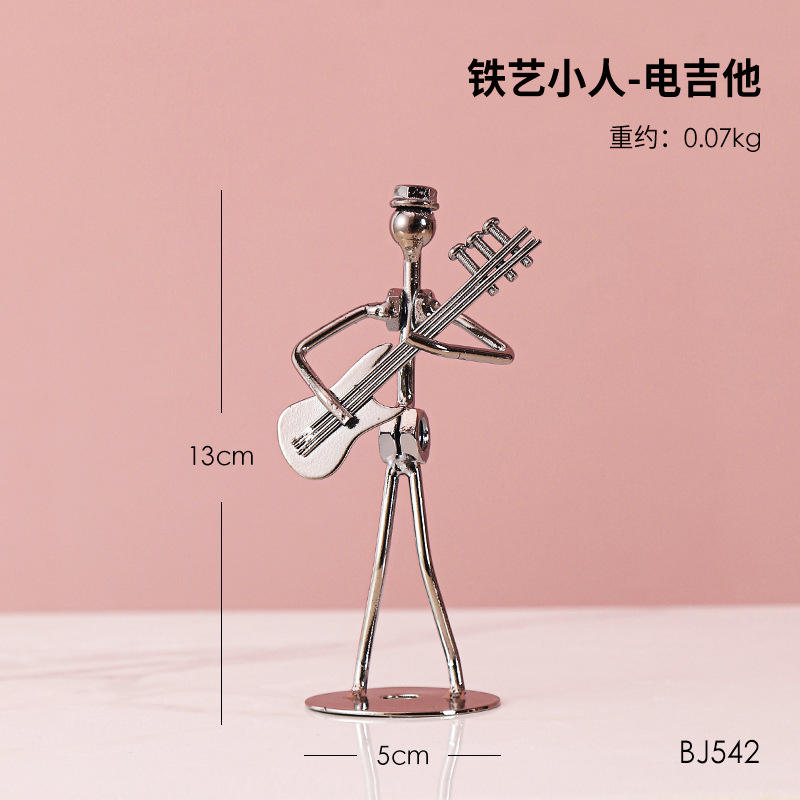 Wrought iron little man-electric guitar