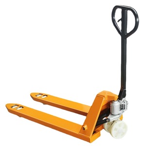 Anual-carretilla elevadora hidráulica, carga y descarga manual, transpaleta