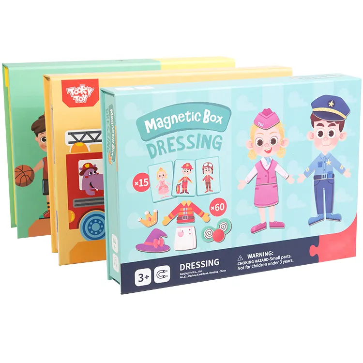 Assemblaggio fai-da-te ragazzi ragazze vestire gioco puzzle 3D mestiere educativo Stereo libro magnetico giocattoli per bambini bambini regalo del bambino