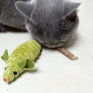 インタラクティブな猫のおもちゃの中にシルバーのスティックテールキャットニップと新しい到着かわいいぬいぐるみマウスのおもちゃ - Product Image 4