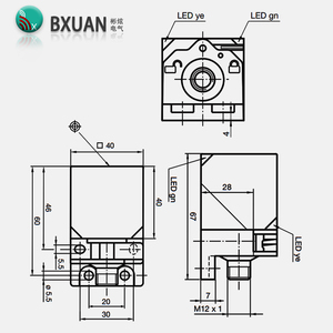 IP67 24V sensore di prossimità DC4-WIRE quadrato induttivo NPN o PNP interruttore per la rilevazione di oggetti metallici IP67 - Product Image 3