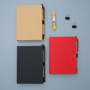 Bloc de notas de papel artesanal personalizado de buena calidad, Bloc de notas adhesivas B5 con bolígrafo - Product Image 5