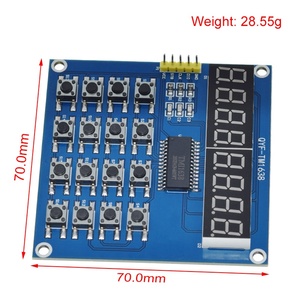 TM1638 Digital LED Display a 8 Bit Digital Tube Board 3-Wire 16 tasti 8 Bit tastiera Scan e chiave LED modulo per Arduino
