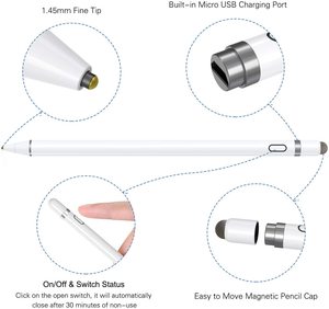 במלאי חכם עט אלומיניום סגסוגת פעיל <span class=keywords><strong>Stylus</strong></span> עט לחץ תואם עם Tablet Smartphone - Product Image 3