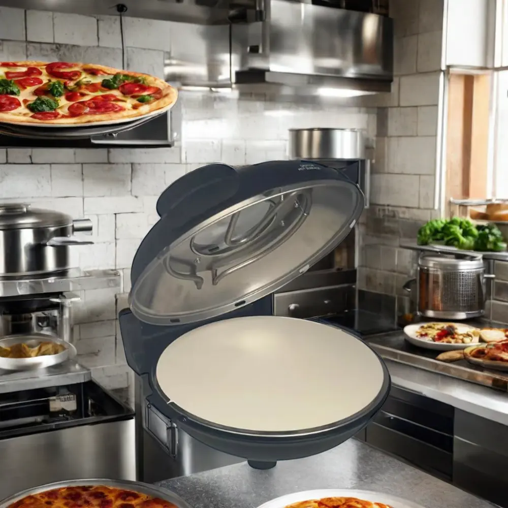 Forno de mesa para pizza, mesa pequena elétrica para pizza, mesa de mesa para pizza de mesa de 12 polegadas, 1200 W