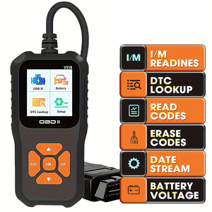 Automotive V318 <strong>OBD2</strong> Code Reader Essential Diagnostic Tool with Fault Detector and Reading Card OBD Scanner - Product Image 1