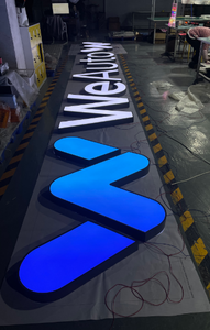 Dấu hiệu tùy chỉnh <span class=keywords><strong>led</strong></span> tất cả trên ánh sáng dấu hiệu, 3D Logo signage, <span class=keywords><strong>LED</strong></span> kênh dấu hiệu cho sử dụng ngoài trời, bule Acrylic thư ký - Product Image 4