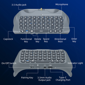 JYS لون الرجعية المدمج في لوحة المفاتيح الخارجية لمكبر الصوت PS5 ملحقات الألعاب - Product Image 3