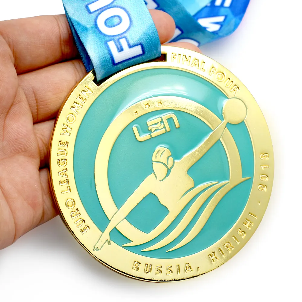 Grosir kustom paduan seng emas medali pertandingan penghargaan Kazakhstan