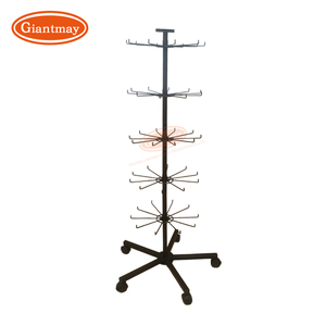 Factory Custom Metall Dreh haken Hänge gestell 360 Grad rotierende Tasche Display Stand für den Einzelhandel
