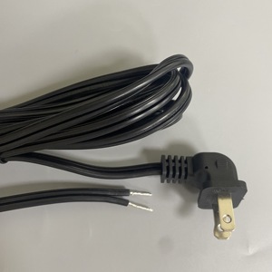 10 Feet 90 Degree 2-Slot Polarized Power <strong>Cord</strong> <strong>18</strong> <strong>AWG</strong> Angled IEC320 C7 to NEMA 1-15P Power Cable Black Color - Product Image 3