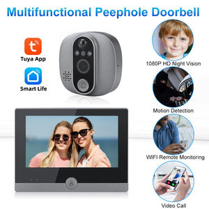 VIDEW Automatic Tuya Night Vision Visual Monitor Viewer Video <strong>Intercom</strong> With Door Panel Chime Security Camera <strong>System</strong> - Product Image 2