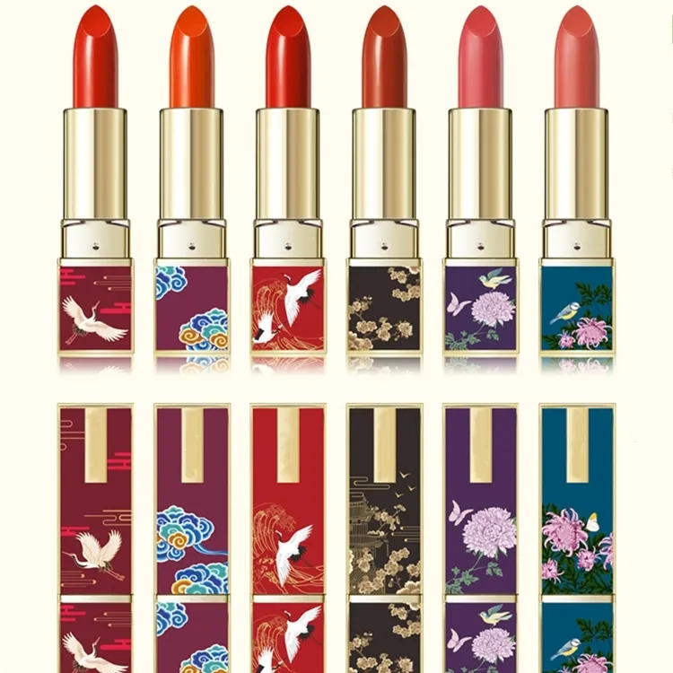 Wholesale Low Price Chinese Style Cosmetics Colored Small Sample Makeup Colorful Lipstick And Lipstick Tubes