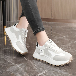 YB2F28, оптовая продажа, дышащая нескользящая обувь, обувь для бега с круглым носком, женская повседневная обувь на толстой подошве - Product Image 3