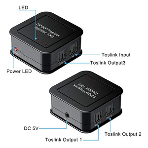 SPDIF Audio <strong>Splitter</strong> 1x3 Optical <strong>Splitter</strong> SPDIF Toslink Optical Digital Audio <strong>Splitter</strong> <strong>1</strong> in 3 Out Support 5.1CH LPCM 2.0 DTS - Product Image 2