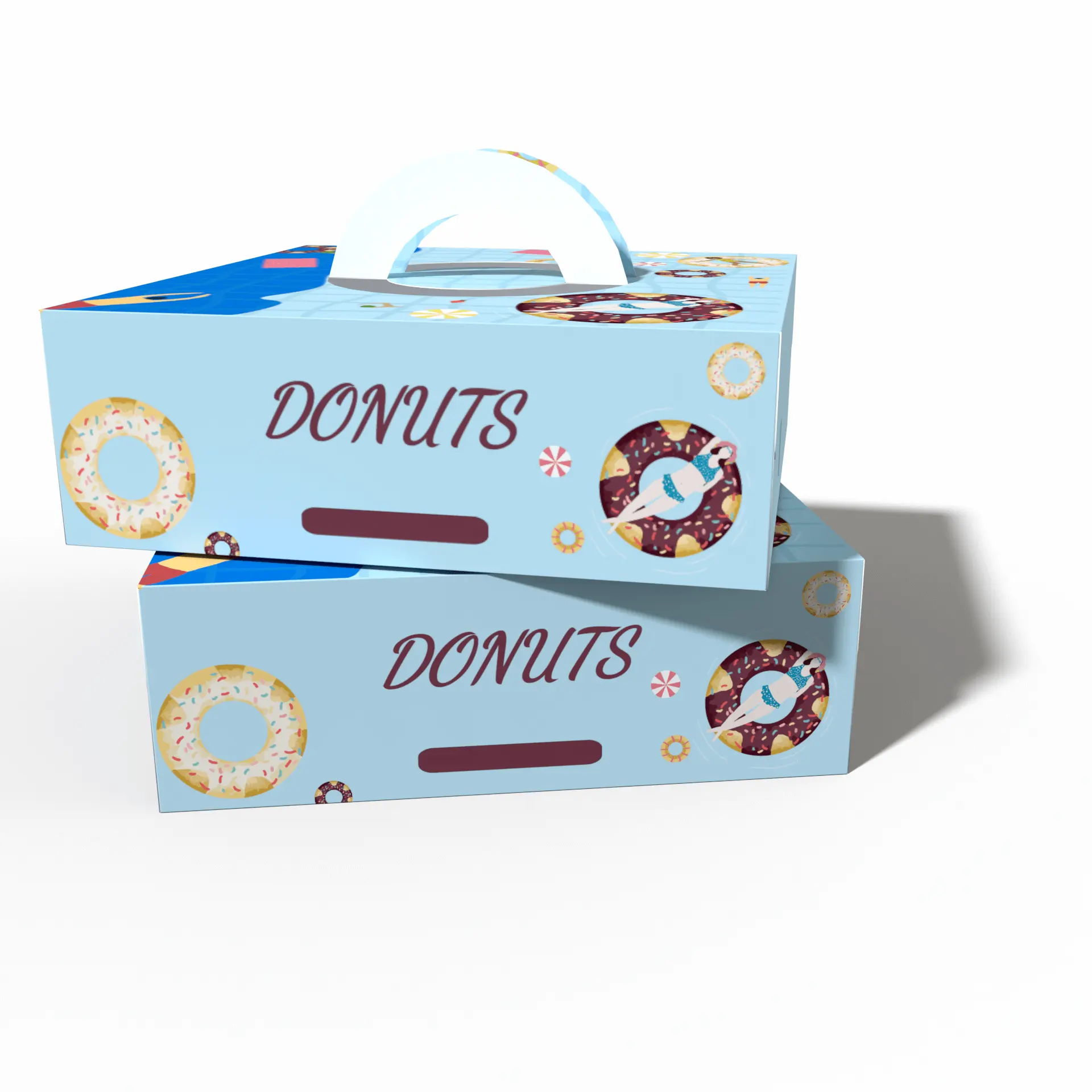 Caja de embalaje de panadería con logotipo personalizado, caja de embalaje de pastel de nuevo diseño, cajas de magdalenas de tablero de marfil