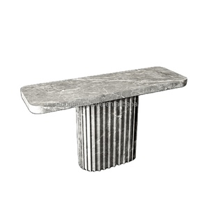 Dougbuild đá cá tính tùy chỉnh thiết kế flutted chân cơ sở hiện đại phong cách grey đá Philippines đá cẩm thạch bảng - Product Image 1