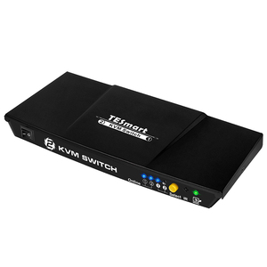 TESmart 2X1 Video Switcher HDMI KVM Switcher <strong>Use</strong> <strong>Keyboard</strong> <strong>Mouse</strong> Control 2 <strong>Computers</strong> 4k Usb Auto Switches KVM Switch - Product Image 1