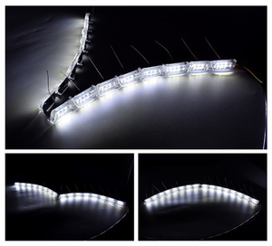 Flexible Crystal Angel <strong>Tears</strong> <strong>LED</strong> Strip Light With Turn Signal DRL Daytime Running White With Following Yellow Function - Product Image 5
