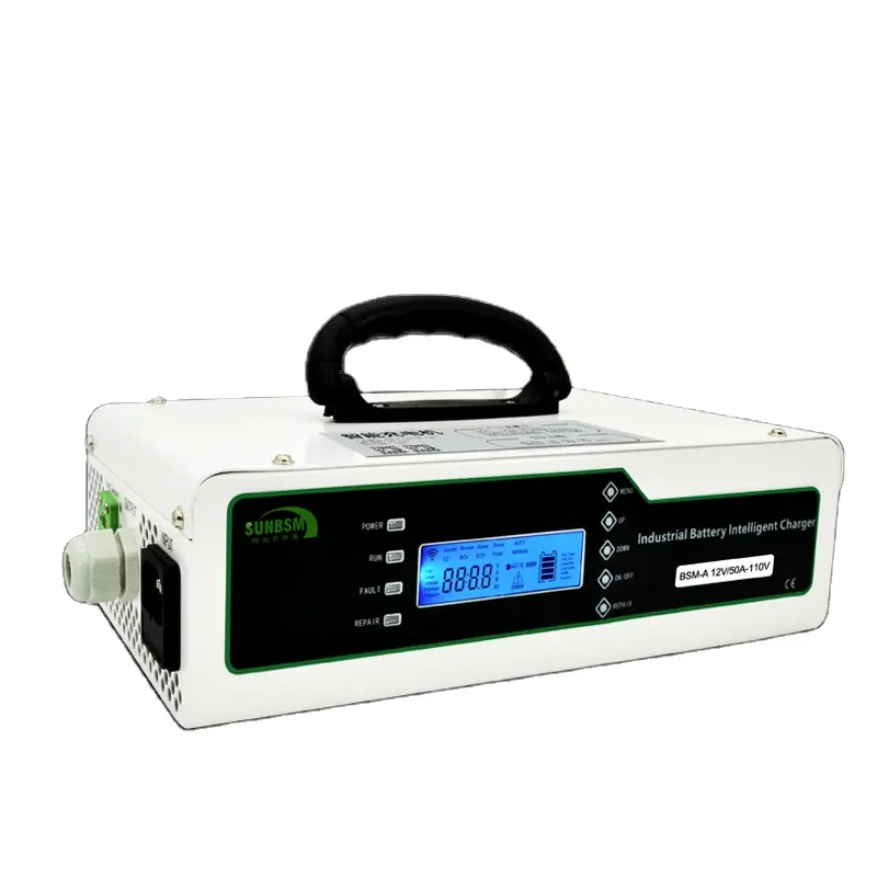 Chargeur de batterie au Lithium Portable intelligent lifepo4 réglable, 220VAC, 12VDC, 600W, 50a