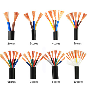 Çok iletken kraliyet kablosu esnek kablo RVV 2 3 4 5 6 çekirdek 0.75 1 1.5 2.5 4 6 MM elektrik kablo tel güç kablosu - Product Image 3