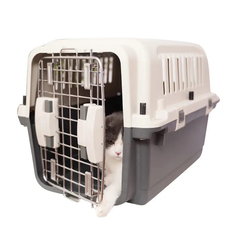 Animal Outdoor Travel Portable Flight Car Air Conditioned Pet Carrier Kennel Cage Dog Kennel