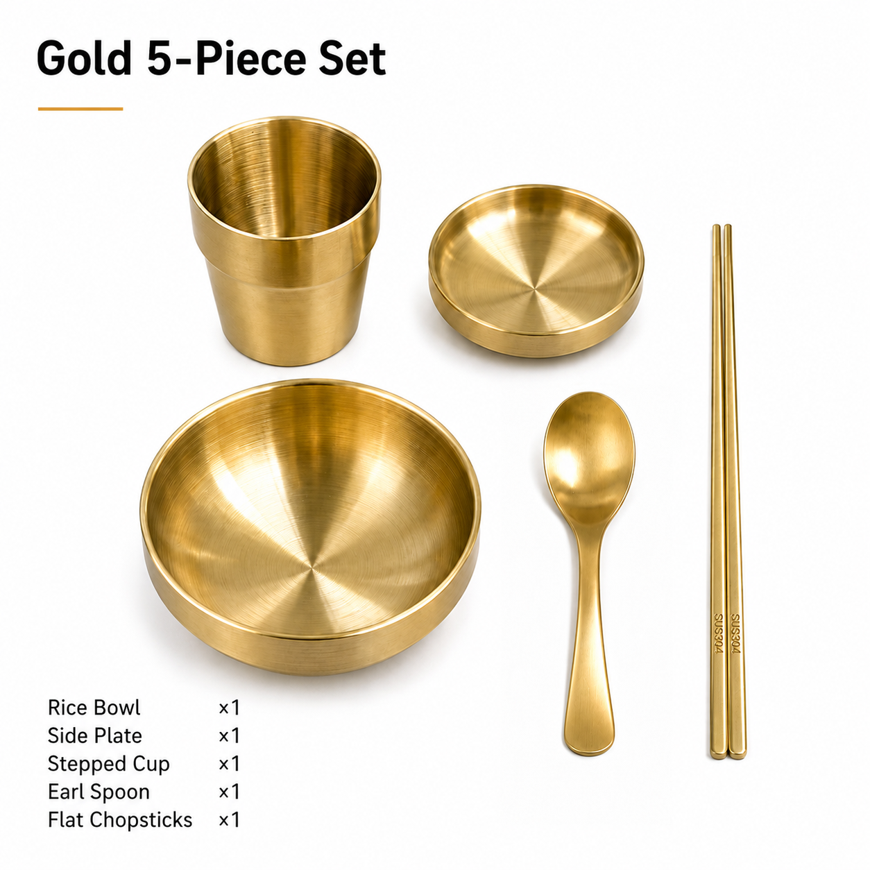 Gold-five-piece set