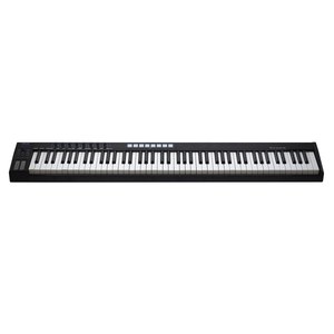 Teclado de controlador USB MIDI portátil, semipesado 88 teclas, 8 almohadillas retroiluminadas RGB, pantalla LED con Cable USB - Product Image 6
