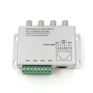 闭路电视系统用4CH CAT5高清无源UTP视频巴伦BNC母收发器RJ45 - Product Image 1