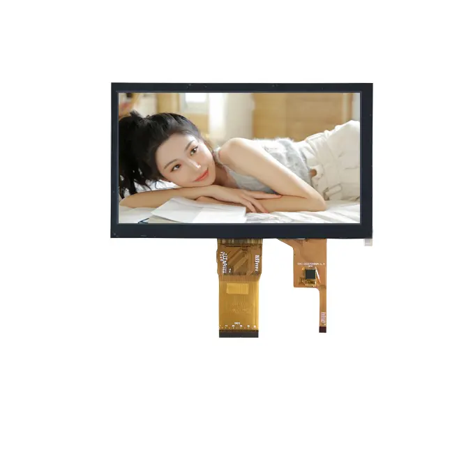 Layar Lcd Ips Kecerahan Tinggi Resolusi 1024X600 Titik Modul Lcd Tft 7 Inci Antarmuka RGB