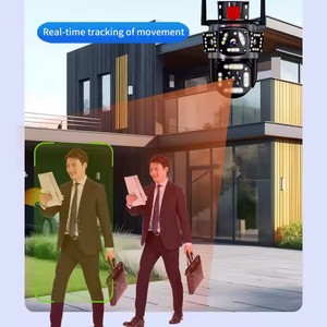Wi-Fi a tre schermi per esterni telecamera CCTV umana tracciamento del movimento 4K casa di sicurezza PTZ allarme incorporato sorveglianza impermeabile - Product Image 5