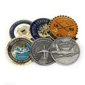 Bán Sỉ Đồng Xu Tùy Chỉnh Giá Rẻ Số Lượng Lớn Đồng Xu Thử Thách Kim Loại Hình Máy Bay Airman Mạ Bạc Tráng Men 3D - Product Image 5