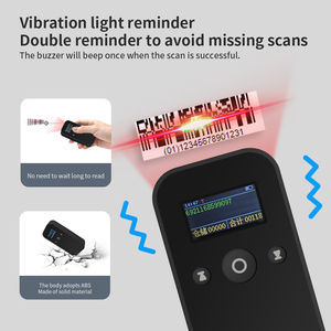Lector de código de barras BT Mini portátil 2D, tiempo de trabajo prolongado con memoria de batería, lector de escáner de código QR inalámbrico - Product Image 3