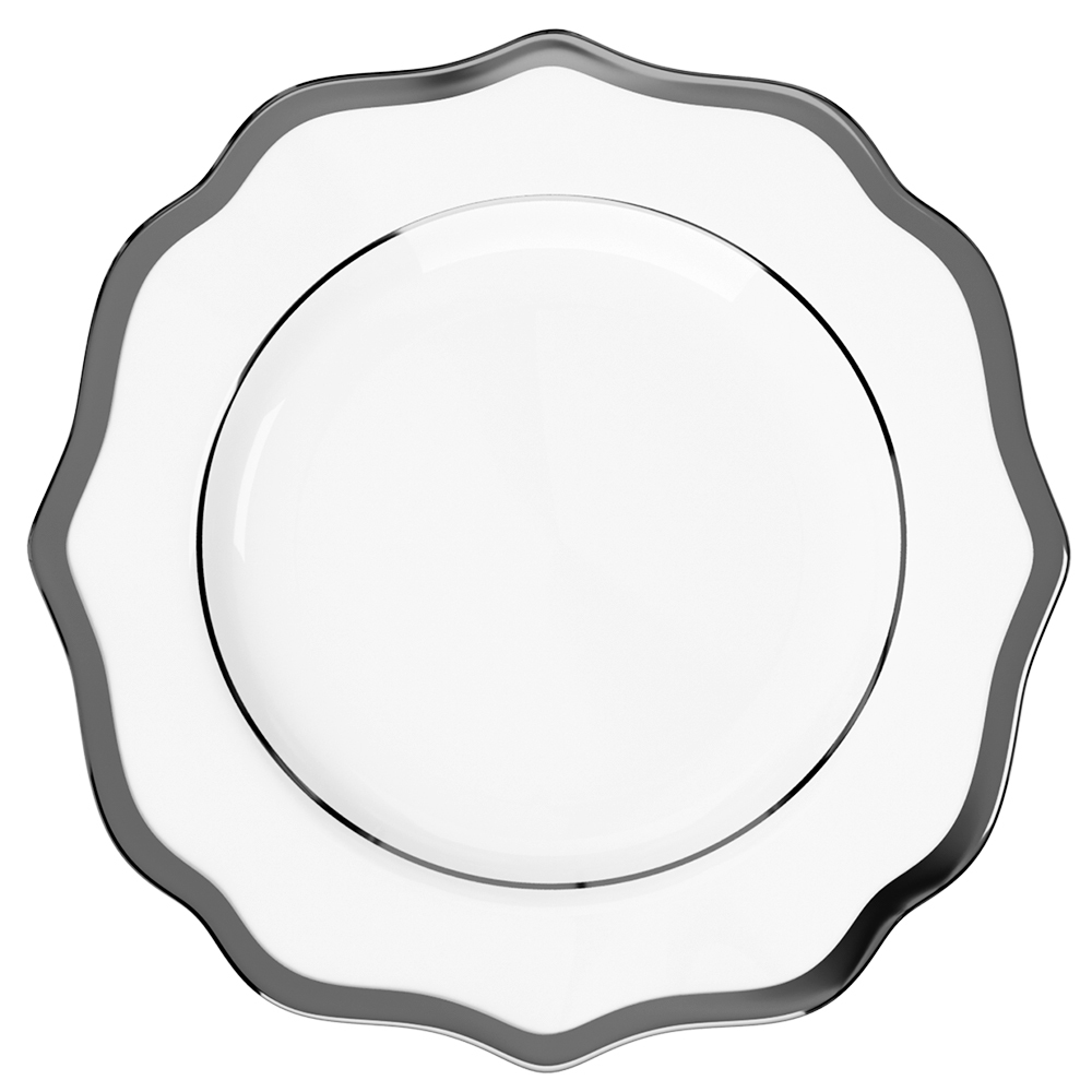 Plaque irrégulière en argent