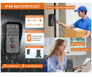 Wireless Voice Intercom Türklingel Advanced Smart Non Visual Intercom Türklingel für die Echtzeit-Heim überwachung - Product Image 5