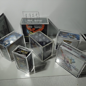 Customizable <strong>TCG</strong>/ETB/151/Booster/Yu-Gi-Oh Acrylic PokeMon Series Box with 5-8MM Thickness Magnetic Design Display