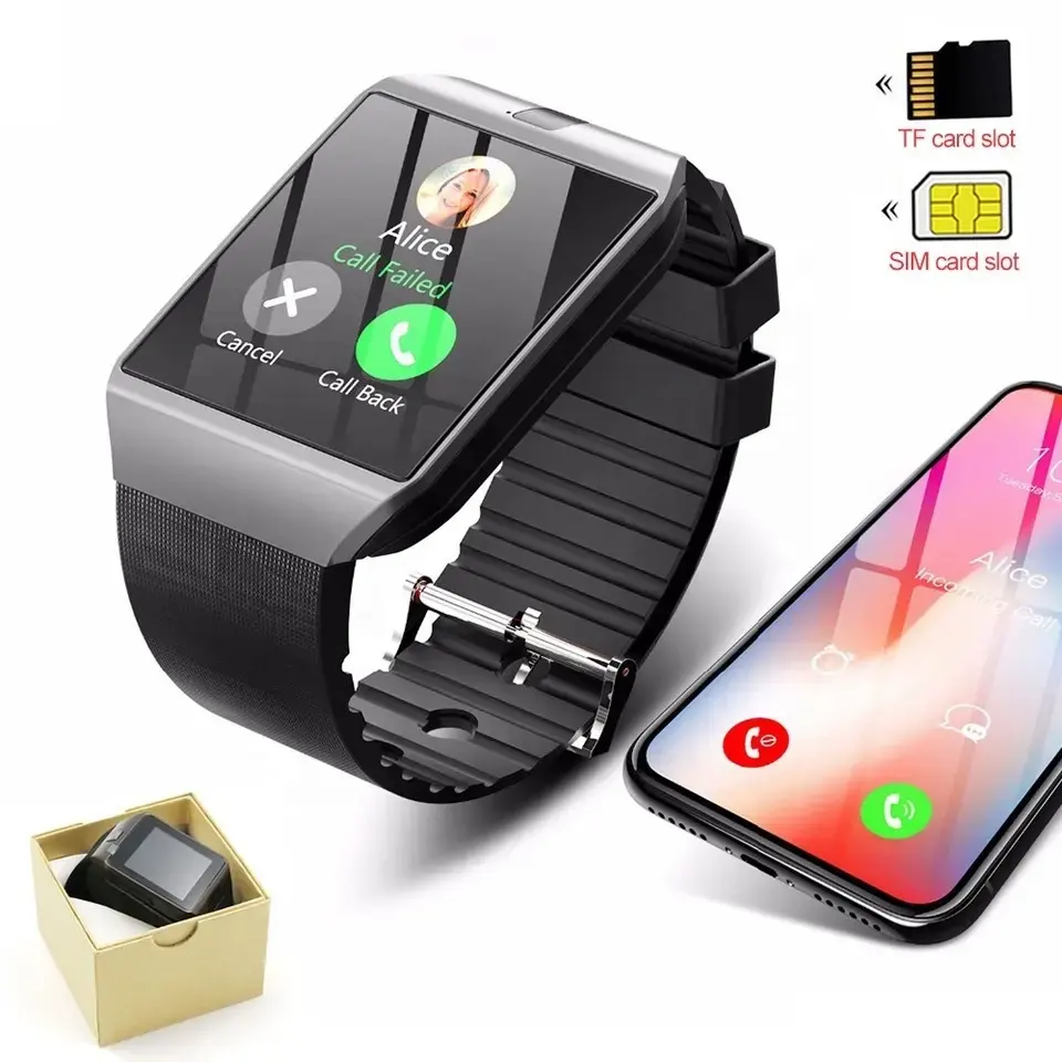 Smart Watch DZ09 with Touch Screen camera TF card smartwatch dz09 smart watch