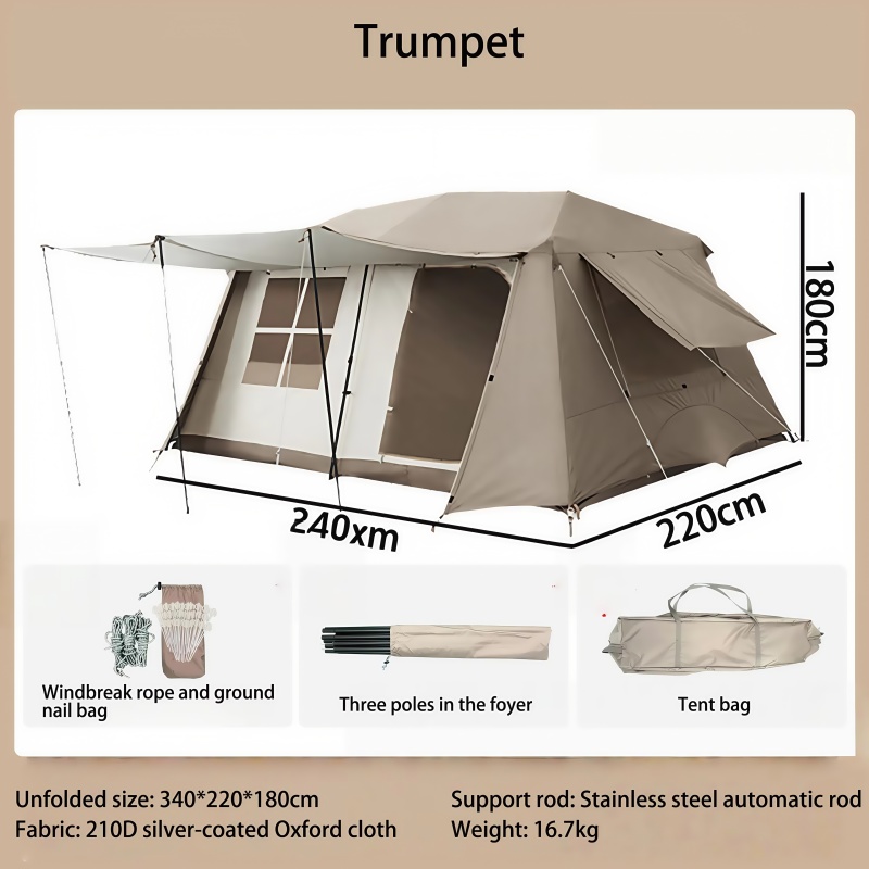 Khaki Trompette Argent style gel