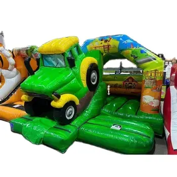 Fabricantes de alquiler de Castillo de salto de Castillo de coche inflable personalizado, juguetes de cama de salto feliz para niños