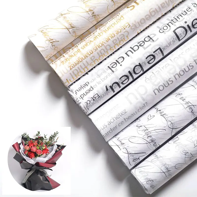 เสื้อผ้าดอกไม้กระดาษห่อดอกไม้ห่อดอกไม้บรรจุภัณฑ์ของขวัญเนื้อเยื่อห่อกระดาษ
