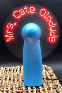 PINBO nuevo Mini portátil práctico LED personalizado batería promoción ventilador programable texto Flash Pantalla de mano eléctrico LED mensaje ventilador - Product Image 5